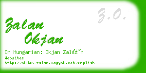 zalan okjan business card